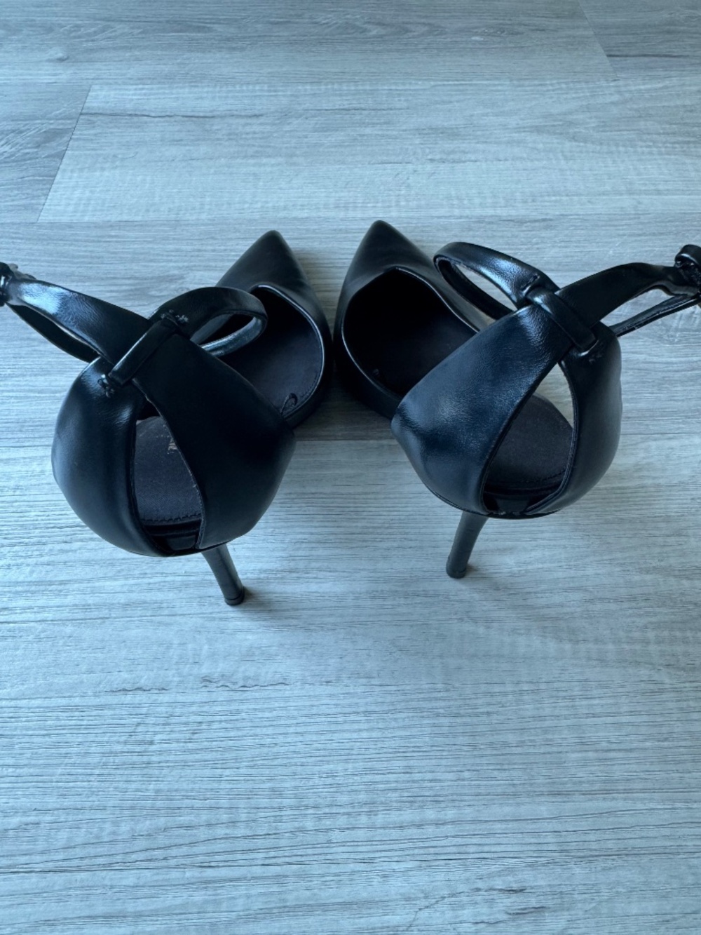 ZARA Black Slingback Ankle Strap Heels Pointed Toe Stiletto NWOT EU 41 / US 10 - Picture 11 of 11